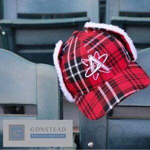Red Plaid Winter Hat with Ear Flaps